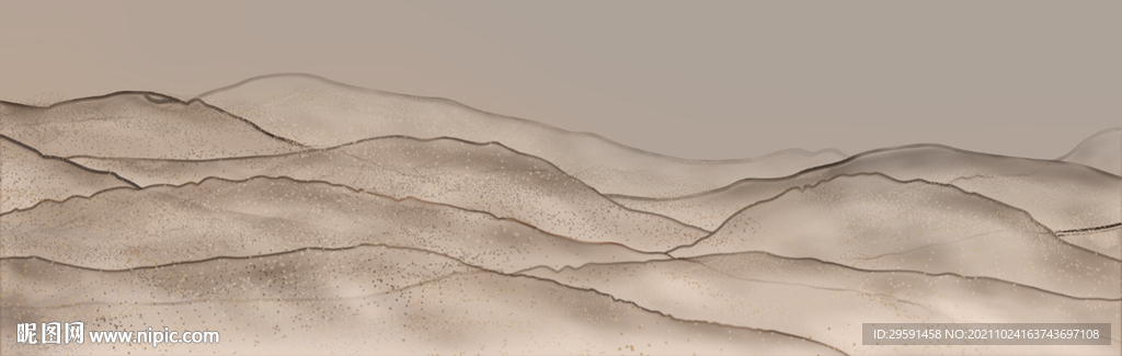 长幅山水画背景墙