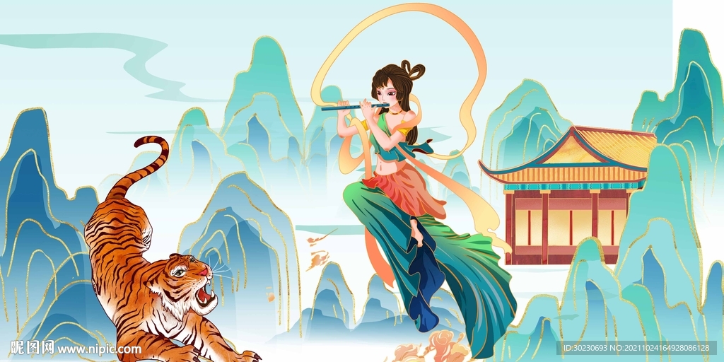 敦煌飞天仙女