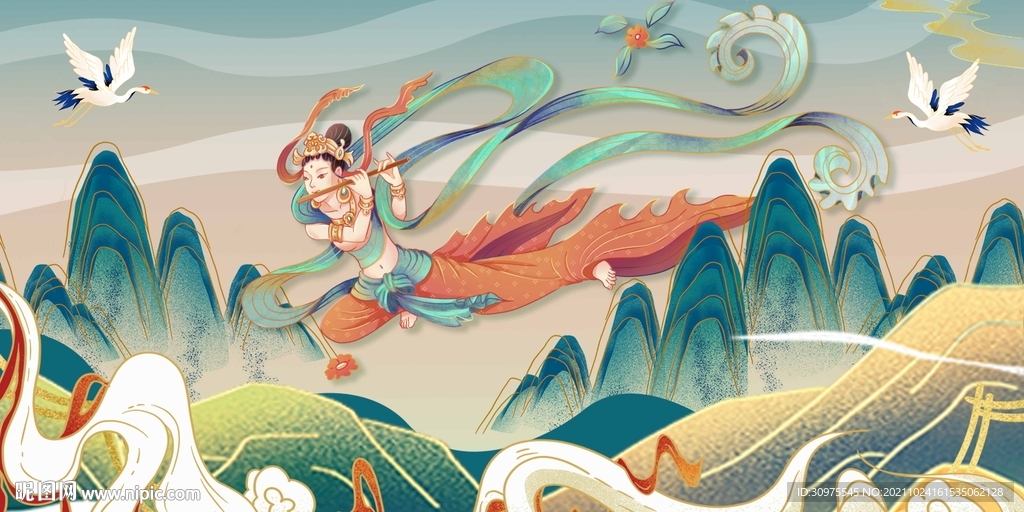 敦煌飞天仙女