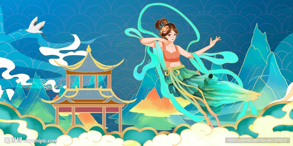 敦煌飞天仙女