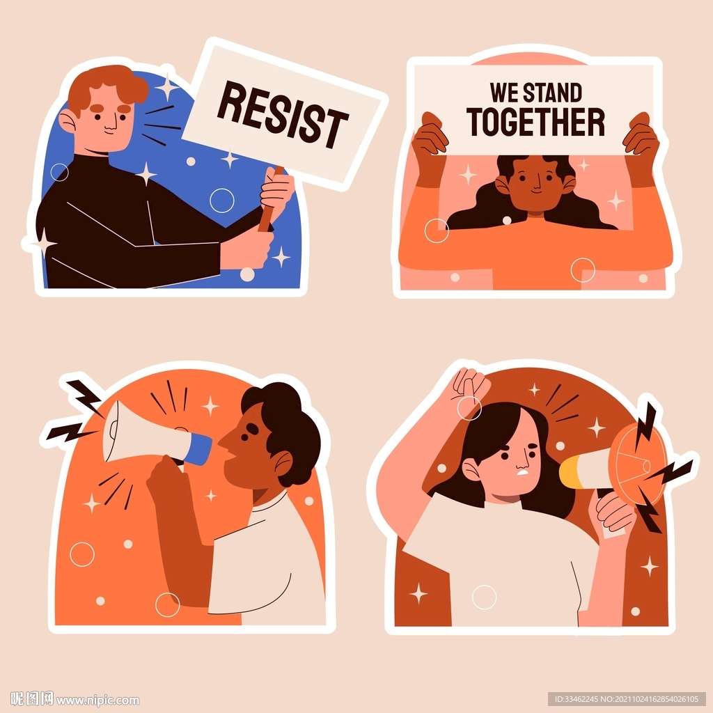 潮牌人物插画图案