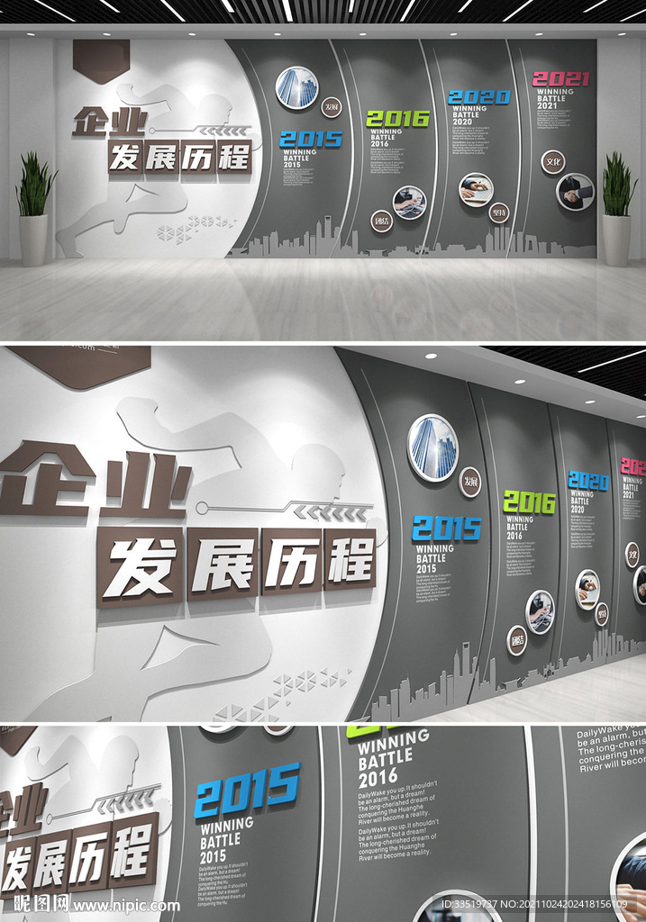 企业发展历程文化墙