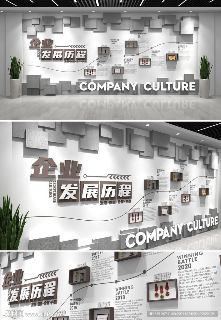 企业发展历程文化墙