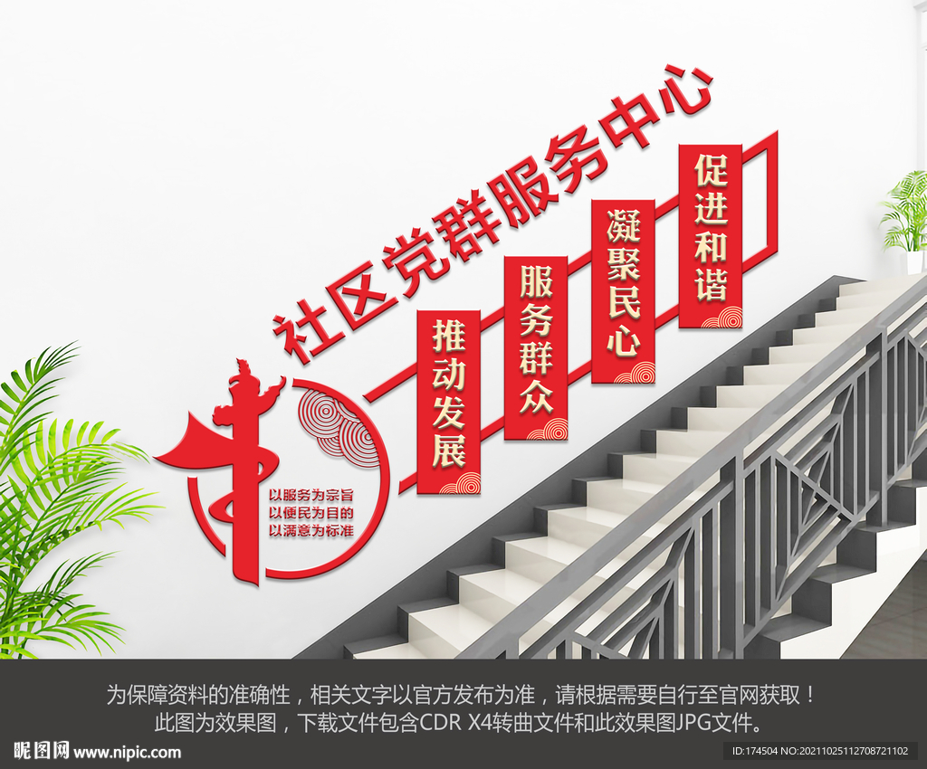 党群服务中心楼梯文化墙