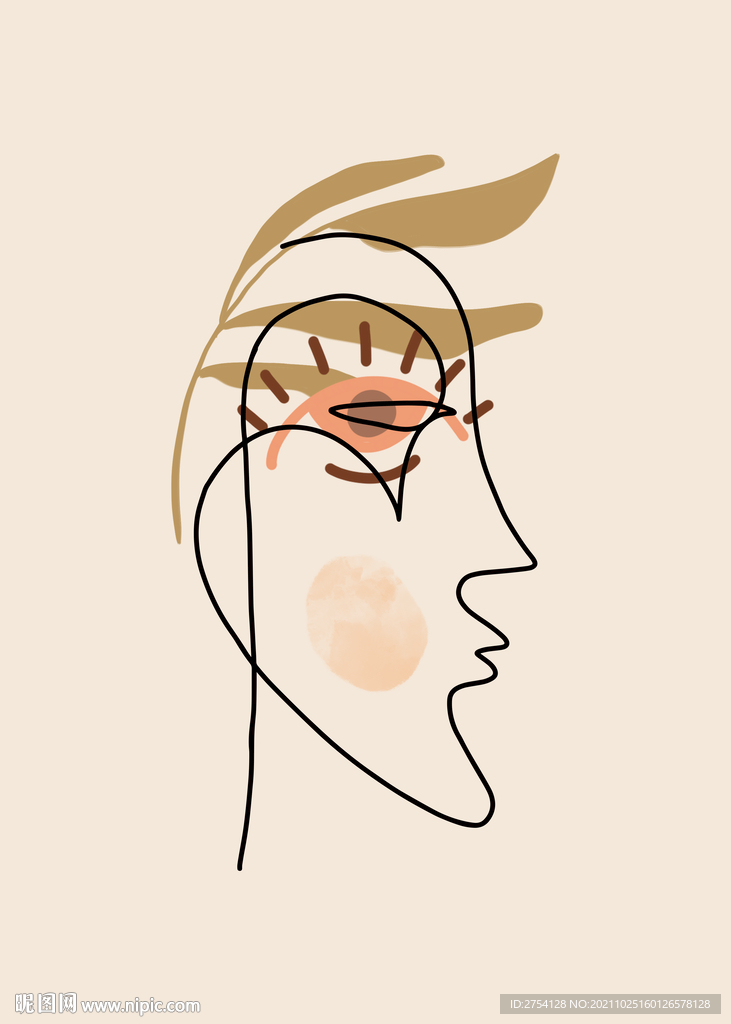 装饰画 晶瓷画 抽象人物