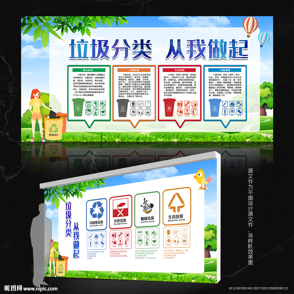 垃圾分类展板