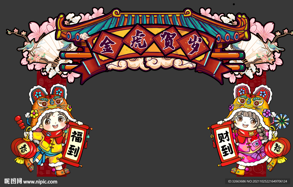 虎年国潮新春门头