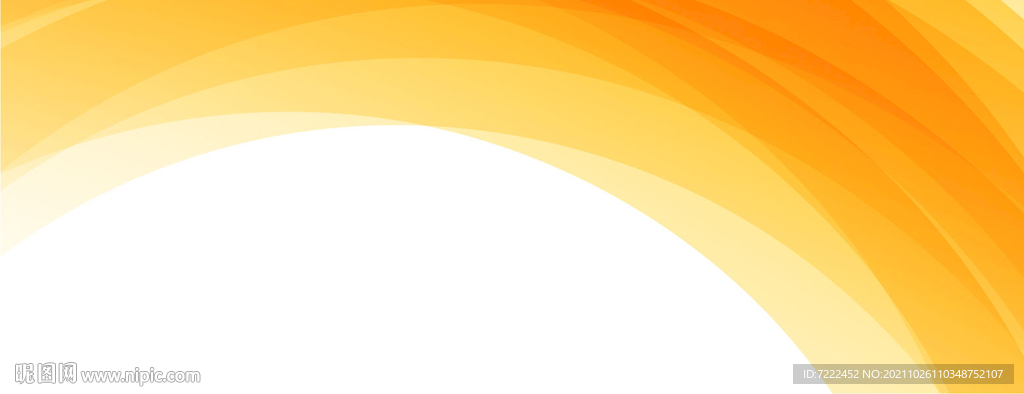 橙色渐变曲线横幅