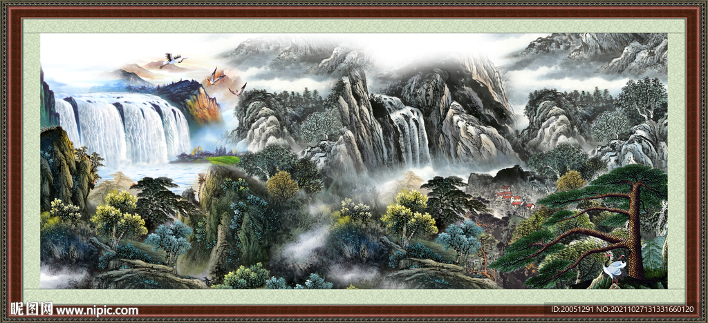 巨幅风水画 