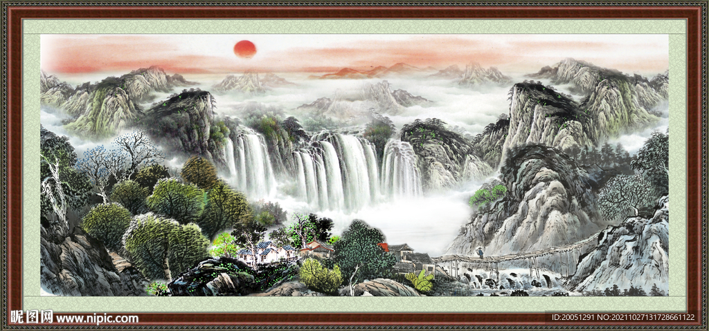 巨幅风水画 