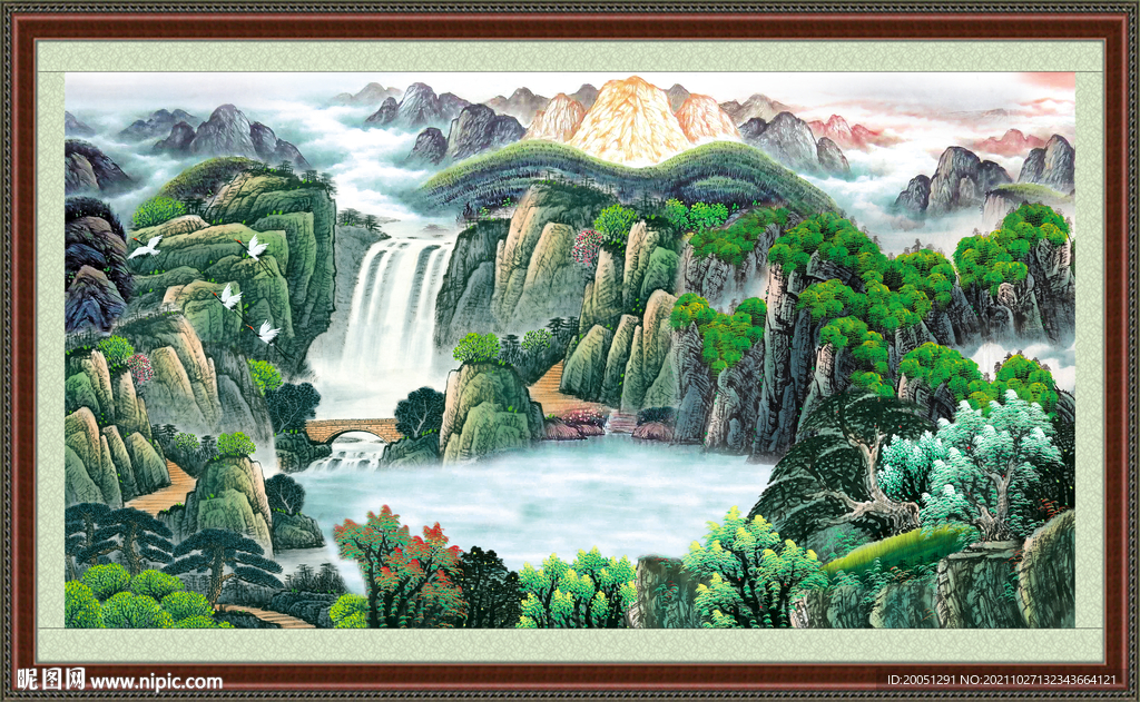 巨幅风水画 
