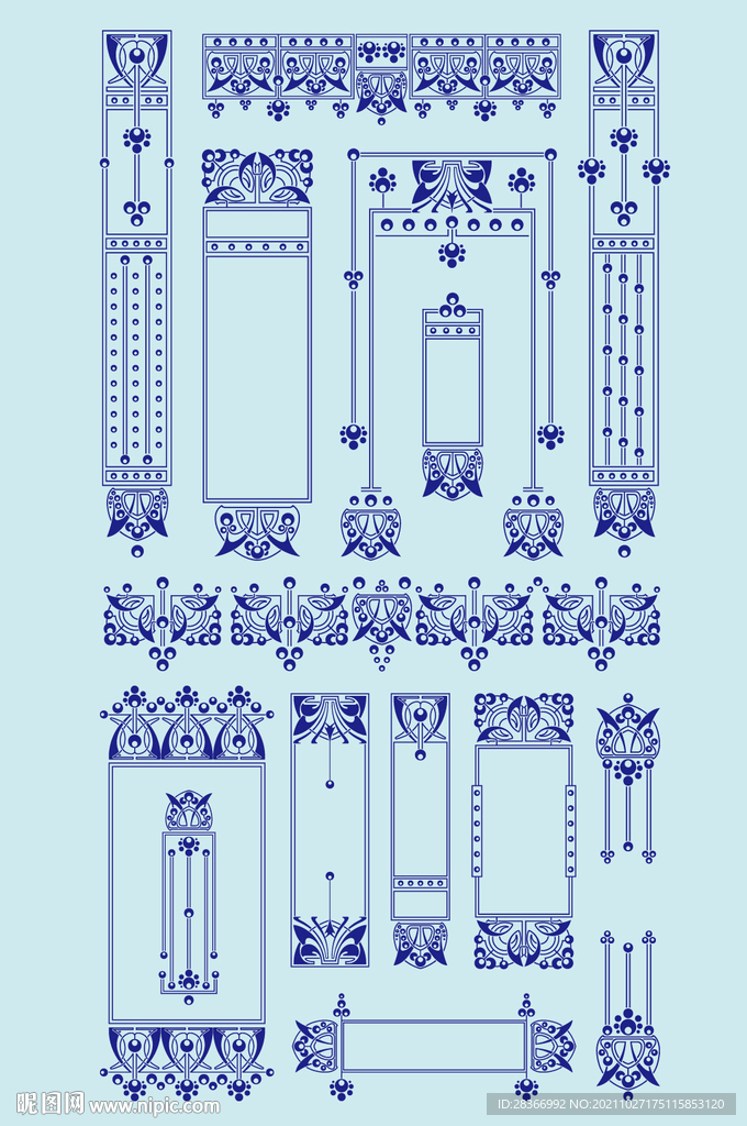 矢量欧式边框花纹花边