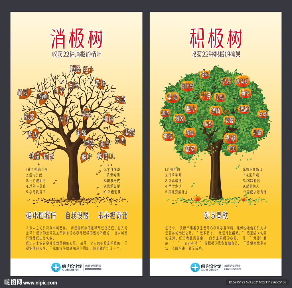 教育机心理构励志展板