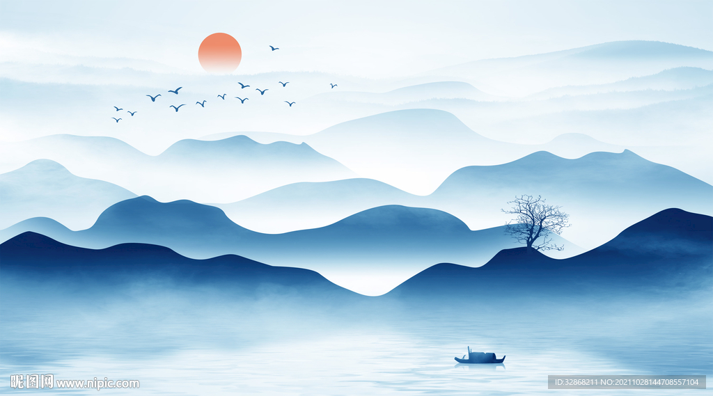 新中式山水画