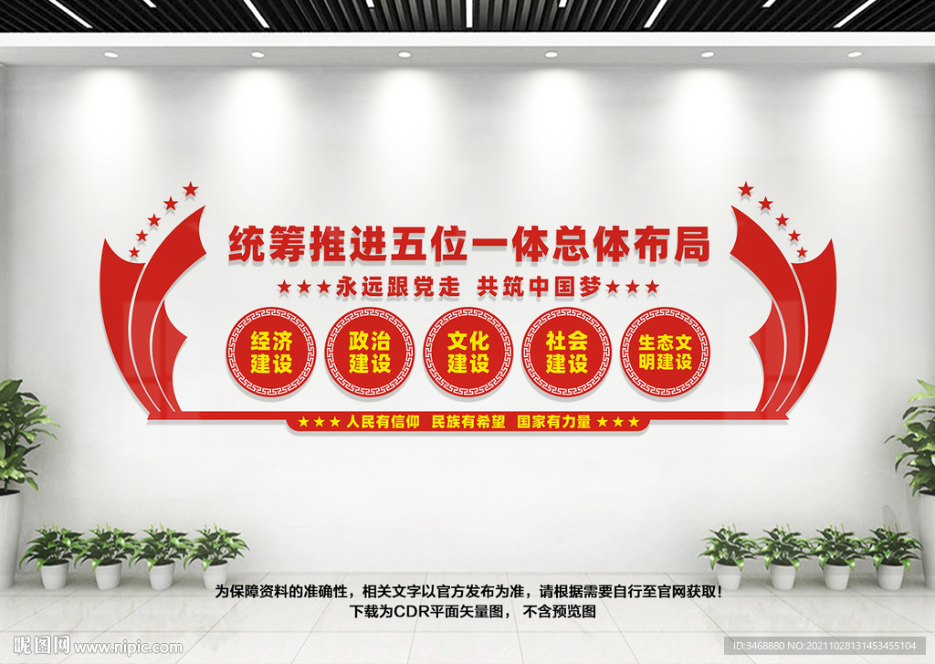 五位一体文化墙