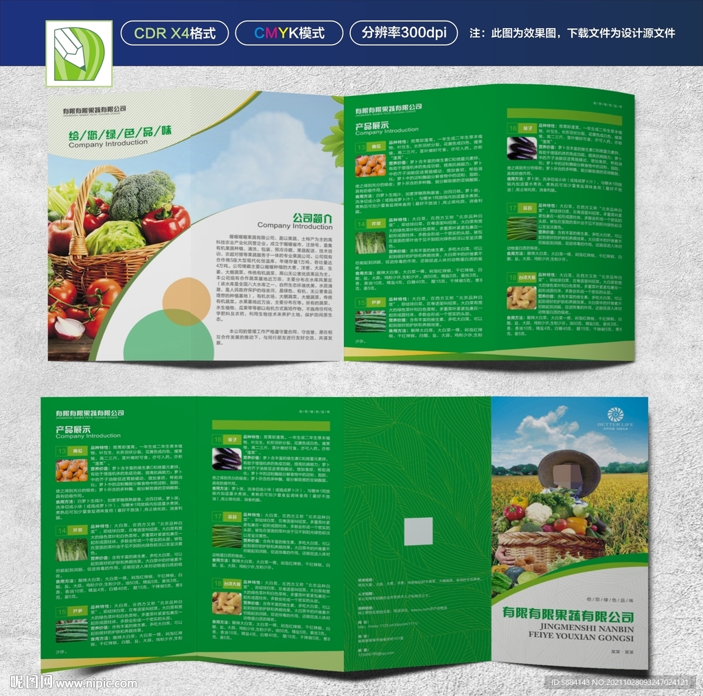 瓜果蔬菜折页