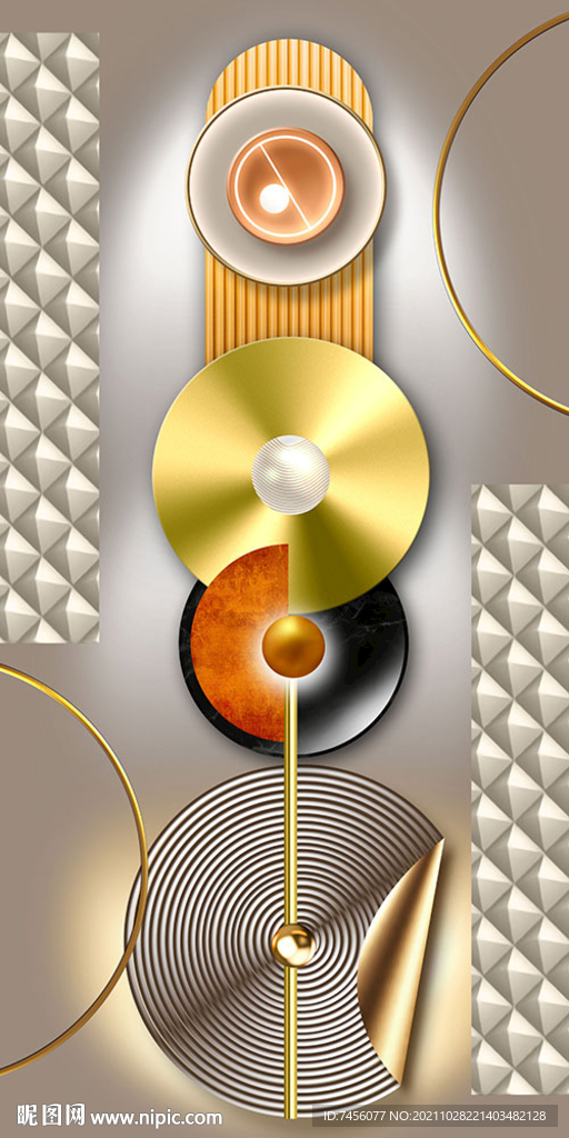 光盘时尚圆软包玄关