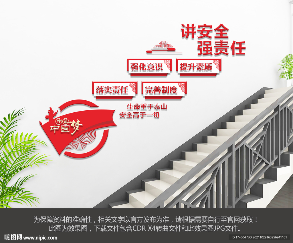 安全生产楼梯文化墙