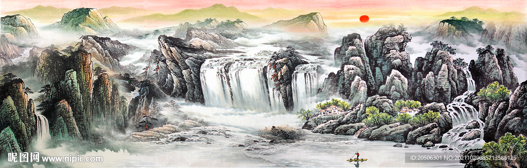 国画山水 