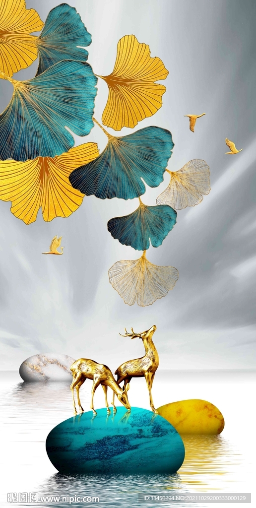 轻奢玄关装饰画