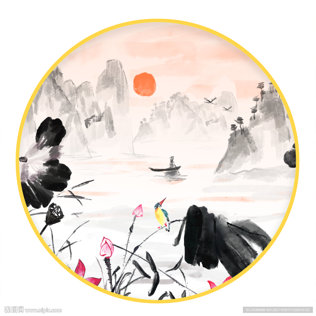 圆形画