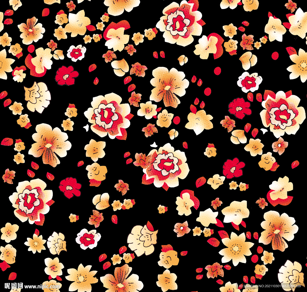 大牌 小碎花   数码印花  