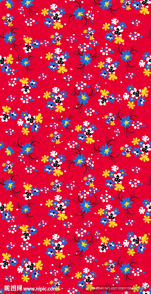 大牌 小碎花   数码印花  