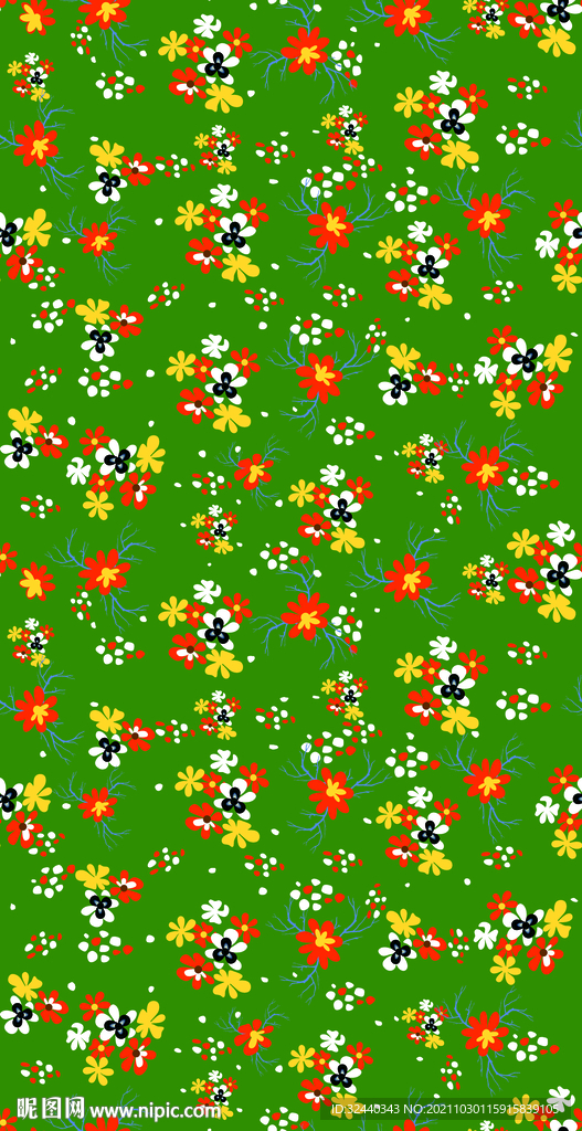 大牌 小碎花   数码印花  