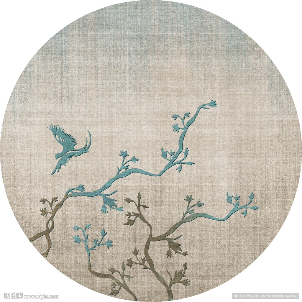 新中式地毯图案设计