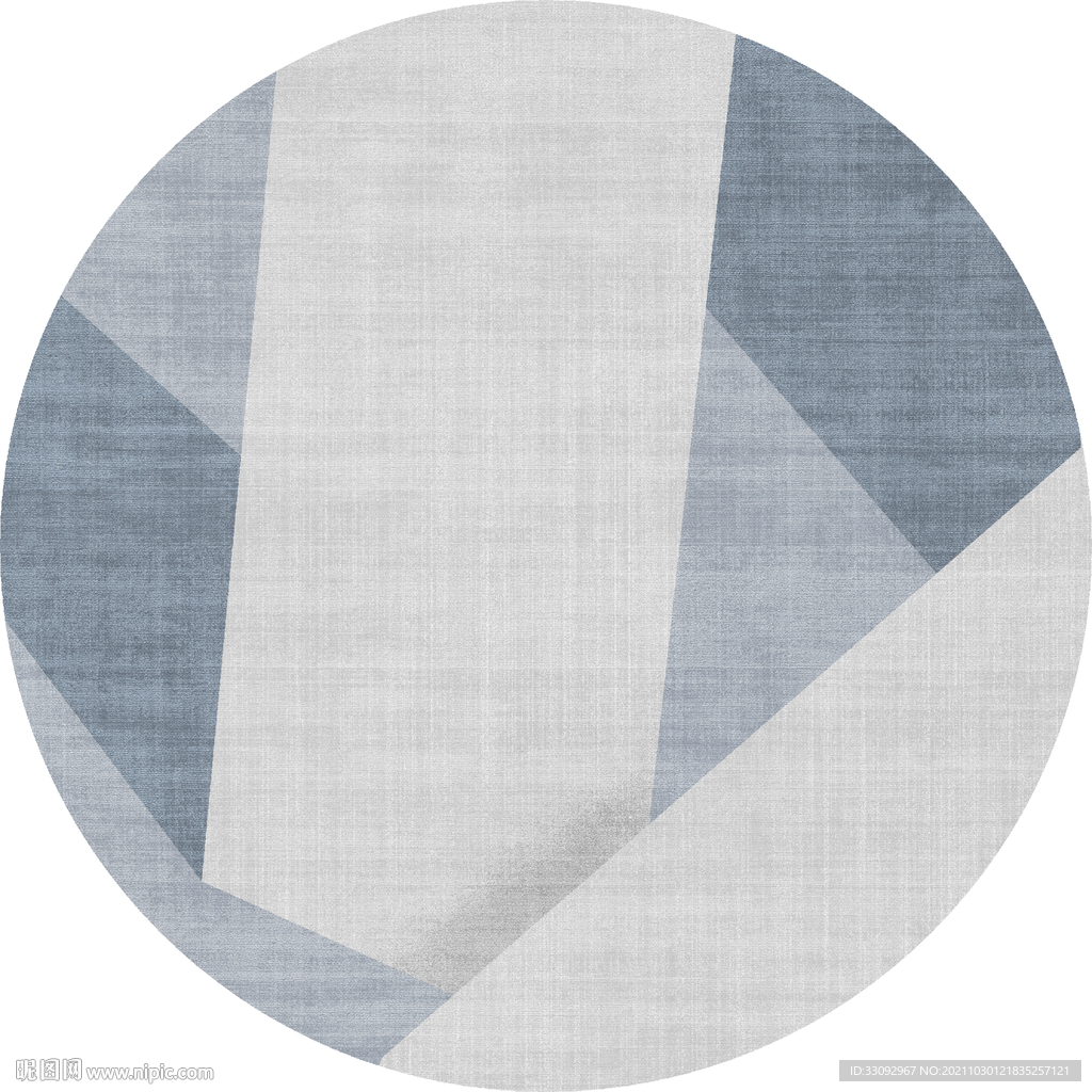 现代简约几何圆形地毯图案设计