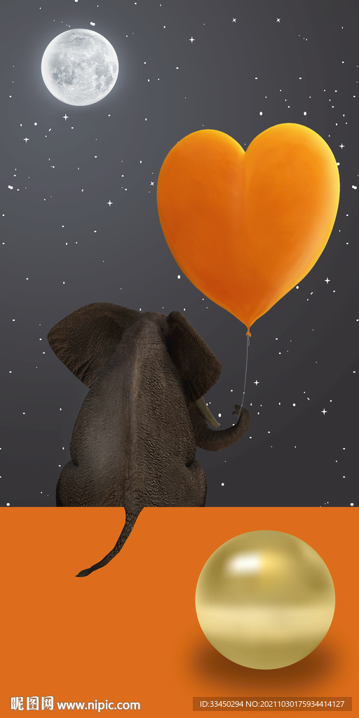 卡通动物玄关装饰画