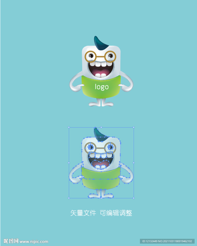 牙齿卡通形象