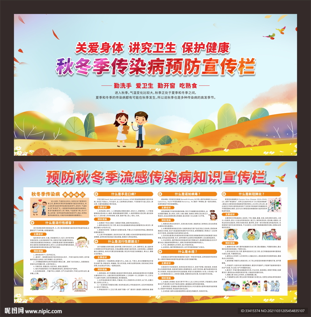秋冬健康宣传栏