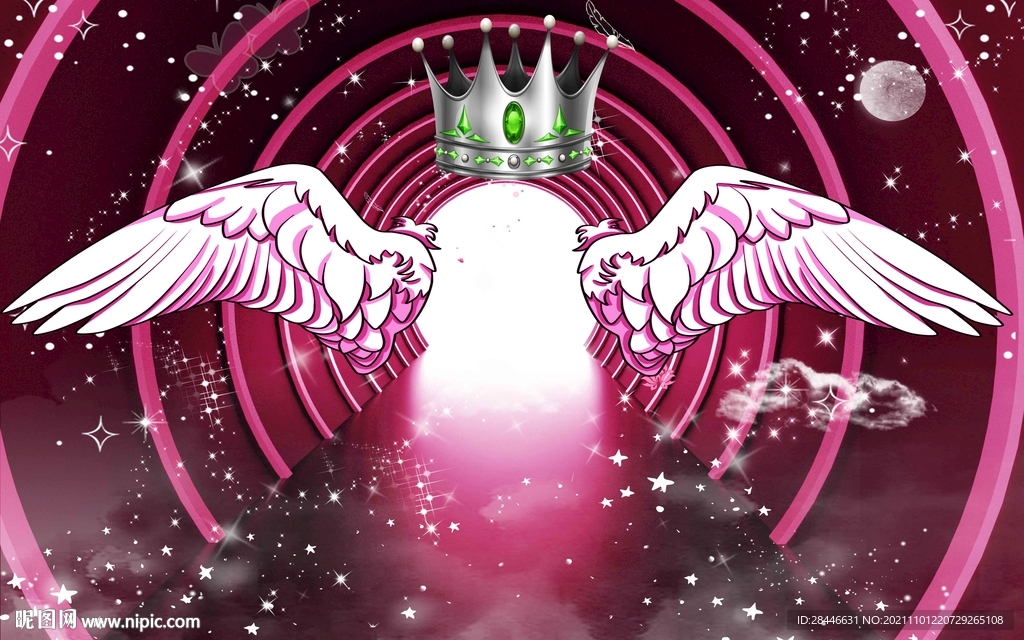 翅膀网红背景墙 