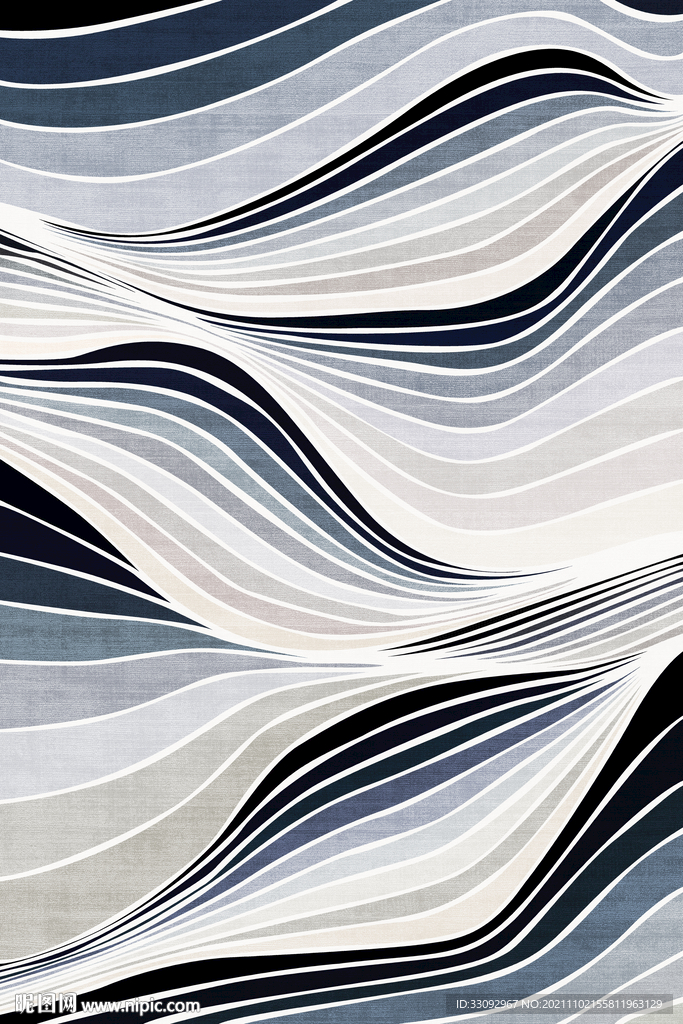 抽象线条地毯图案设计