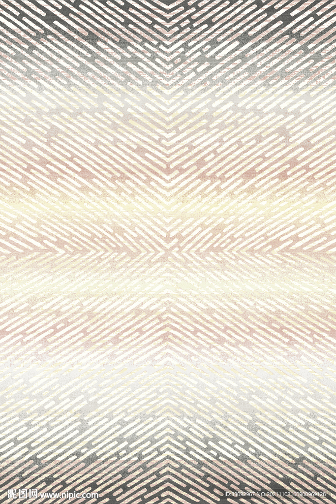 抽象几何条纹地毯