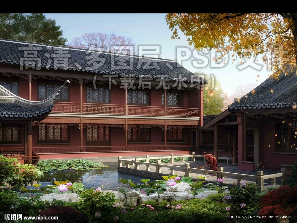寺院荷花水池