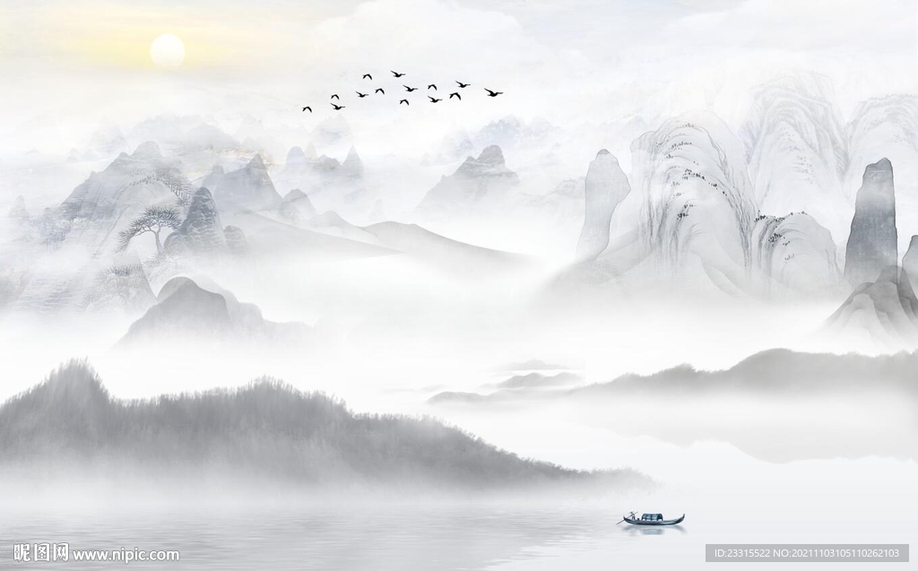 简约轻奢现代新中式背景墙
