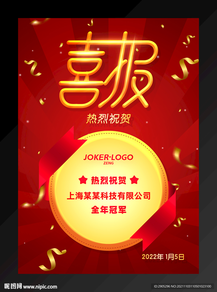 喜报转发图
