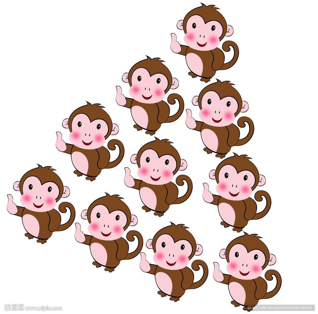 卡通猴子图片素材-编号01472303-图行天下