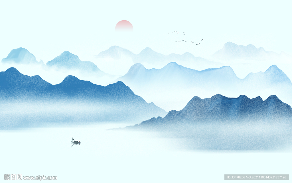 水墨山水画