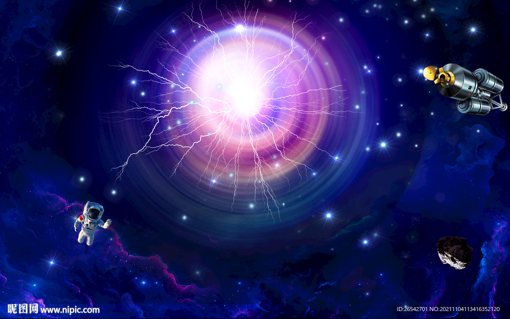 科幻星空背景墙