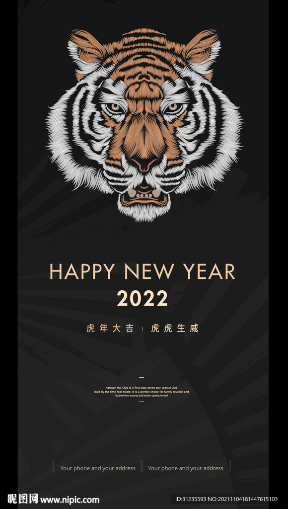 2022新年 虎年新年海报