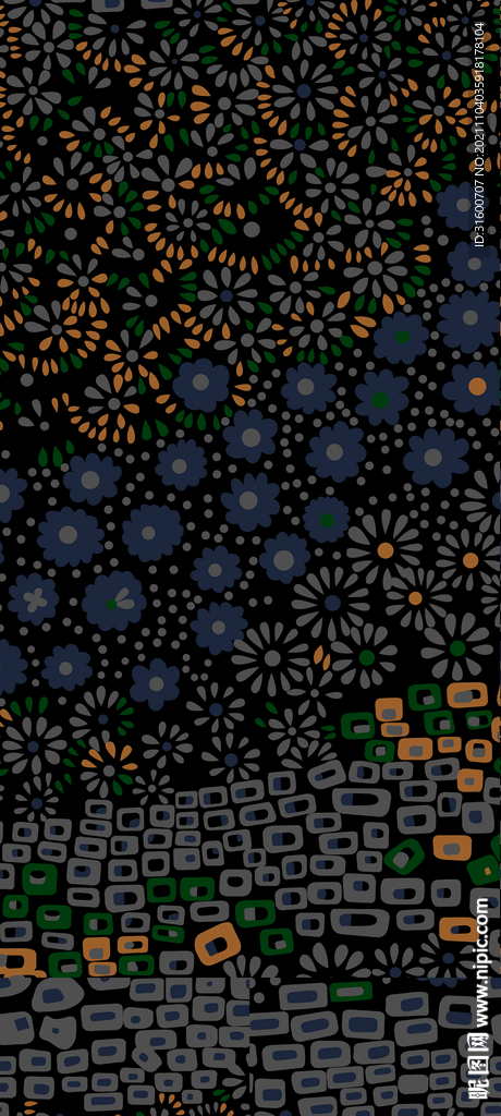 波点小碎花定位