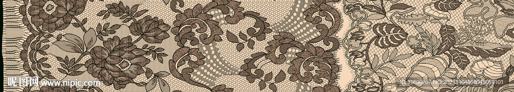 单边蕾丝定位花