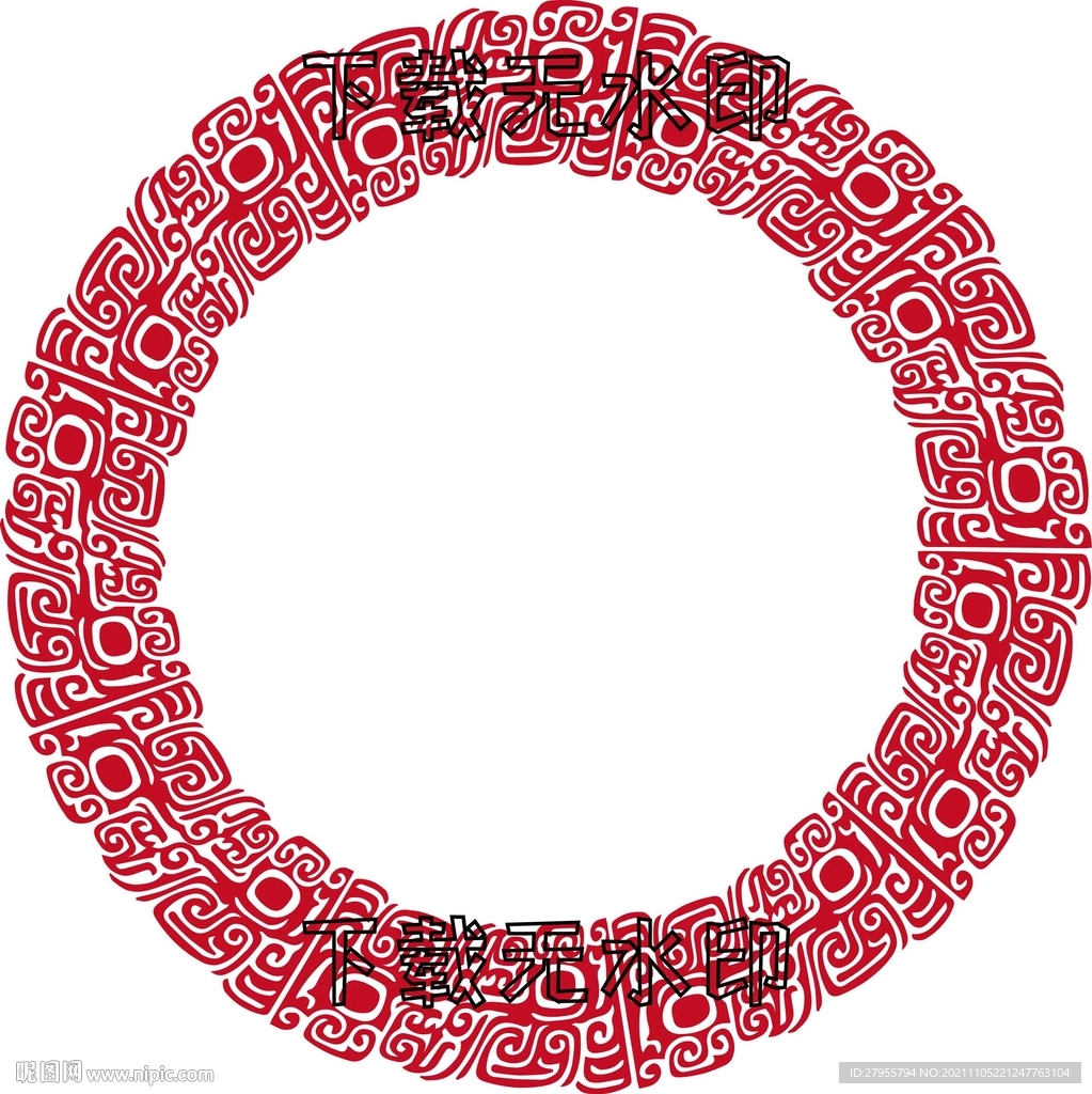 三星堆背景矢量圆