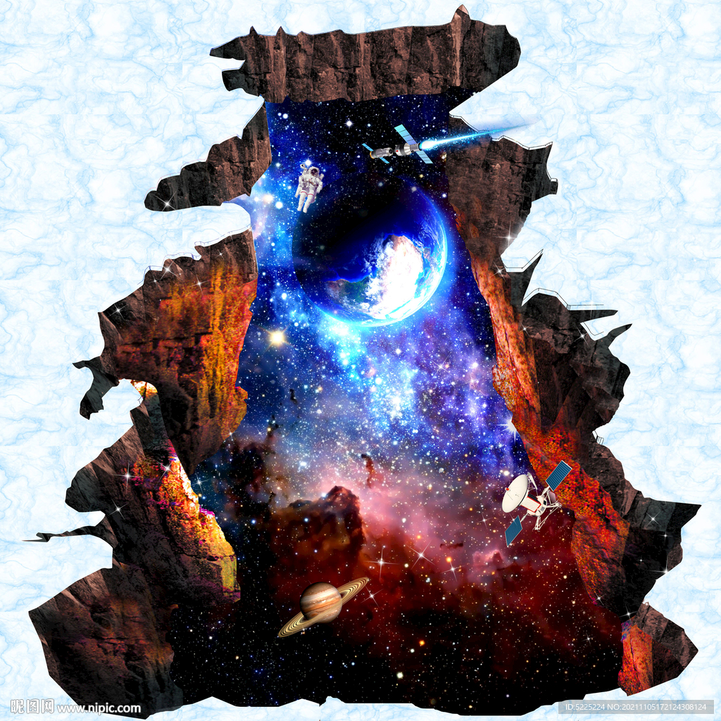 唯美浩瀚宇宙星空地画