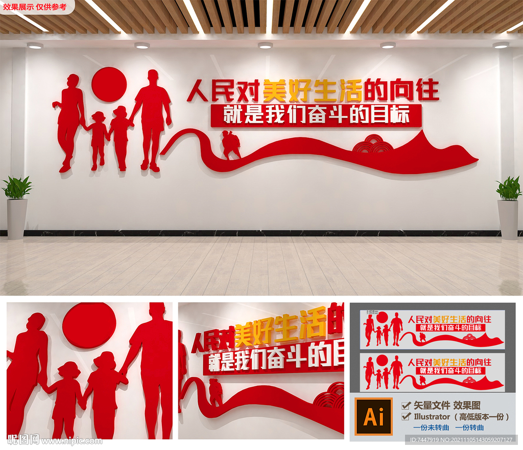 人民对美好生活的向往文化墙