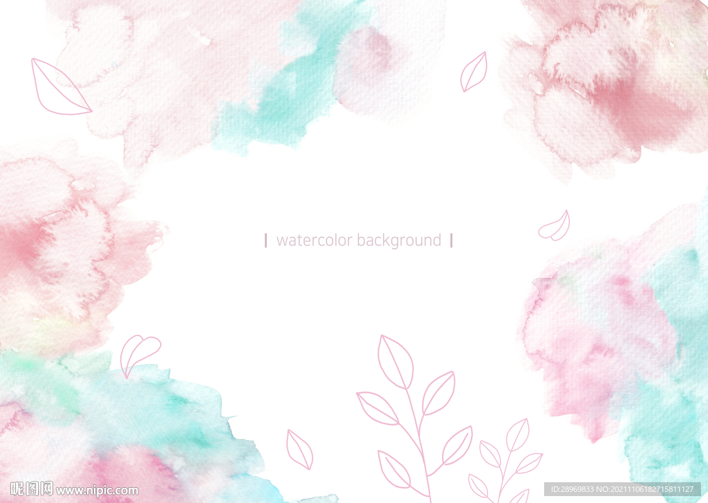 手绘水彩背景图