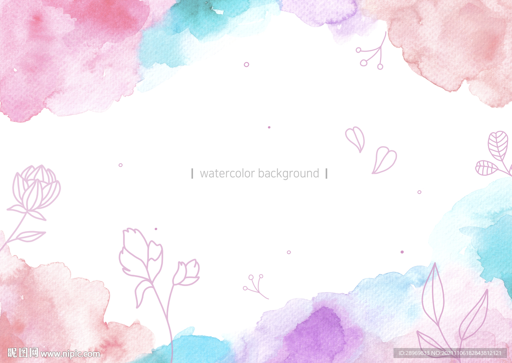 手绘水彩背景图